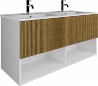 ЗОВ Тумба с умывальником Кито-2 120 (белый/тростник)
