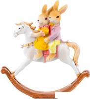 Статуэтка Elan Gallery Кролики на лошадке-качалке 210141