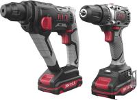 P.I.T. P0002-02 (перфоратор, шуруповерт, 2 АКБ, кейс)