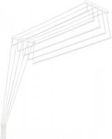 Сушилка для белья Comfort Alumin Euro Premium Потолочная 5 прутьев 110 см (алюминий/белый)