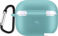Чехол Sundays для AirPods 3 с карабином (голубой)