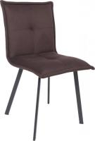 Стул AksHome Рубик U (Velutto 24 темно-коричневый велюр/черный)