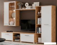 Стенка Black Red White Акант (дуб вотан/белый)