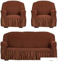 Пледы, покрывала Софатэкс Стандарт КПО 4 с оборкой 00827 (шоколад)