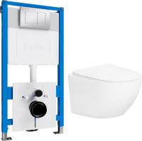 Унитаз подвесной Lauter Sulzdorf с микролифтом и кнопкой смыва 219703J (белый/сатин)