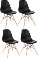 Стул Mio Tesoro Бари SC-001 (4 шт, черный/дерево)