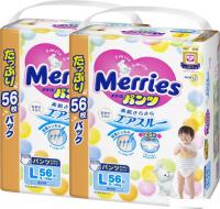 Трусики-подгузники Merries L (112 шт)