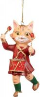 Елочная игрушка Goodwill Xmas 2023 Кошка с барабаном MO 95218-2