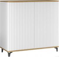 Тумба Shtabe Royal 5061 эко (белый/дуб кантри золотой/черный)