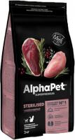 Сухой корм для кошек AlphaPet Superpremium Sterilised с уткой и индейкой 3 кг
