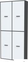 Шкаф распашной Интерлиния Skill-20 (4) (белый/антрацит)