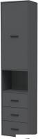 Шкаф распашной Интерлиния Skill-24 (1) (антрацит/антрацит)