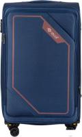 Чемодан-спиннер Solier STL2240 (M, синий/коричневый)