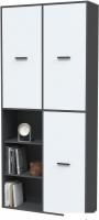 Шкаф распашной Интерлиния Skill-20 (3) (антрацит/белый)