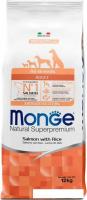 Сухой корм для собак Monge All Breeds Adult Monoprotein Salmon and Rice с лососем и рисом 12 кг