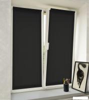 Римская штора Delfa Сантайм Лен СРШ-01 МД2681 (62x170, черный)