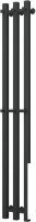 Полотенцесушитель Маргроид Inaro 100x6x12 профильный 6 крючков (черный матовый, частичная комплектац