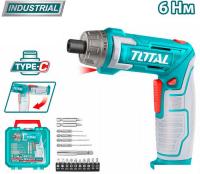 Электроотвертка Total TSDLI08025 (с 1-им АКБ, кейс)