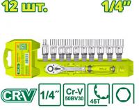 Набор трещотка с головками Dyllu DTST4212 (12 предметов)
