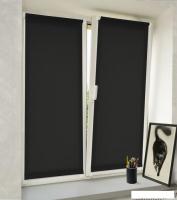 Римская штора Delfa Сантайм Лен СРШ-01 МД2681 (57x215, черный)