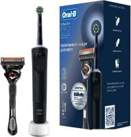 Электрическая зубная щетка Oral-B Vitality Pro X Clean с бритвой Gillette Fusion 5 (черный)