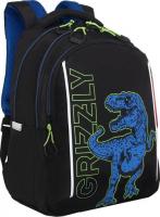 Школьный рюкзак Grizzly RB-552-4 (черный/синий)