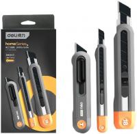 Нож строительный Deli HT4003C 3шт