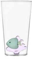 Стакан для воды и напитков Ichendorf Milano Marine Garden 09352269 (зеленая рыба и розовая водоросль