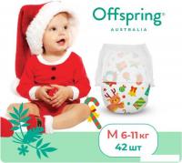 Трусики-подгузники Offspring M 6-11кг Новый год (42 шт)