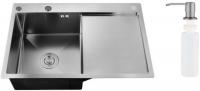 Кухонная мойка РМС MRK-7851BL-L (с дозатором)