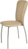 Стул Гальваник Сиена (эмаль серебристый/кожзам ВВ 2 бенгал бежевый)