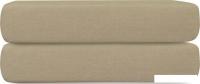 Постельное белье Tkano Essential TK24-FS0031 на резинке (бежевый/серый)