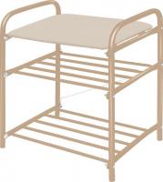 Банкетка Ника БП1-1/БЖ (слоновая кость/бежевый металлик)