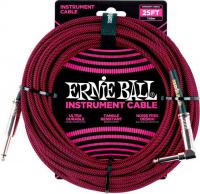 Гитарный кабель Ernie Ball P06062 6.3 мм - 6.3 мм (7.62 м, черный/красный)