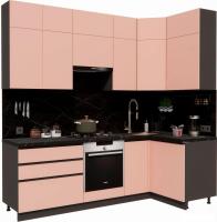 Готовая кухня ВерсоМебель Эко Премиум 1.2x2.4 правая (пудровый/ст. тунис)