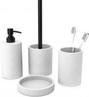 Аксессуары для ванной и туалета FORA Delicate White (4 предмета)