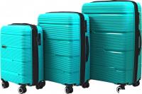 Комплект чемоданов Pride РР-203 (3шт, бирюзовый)