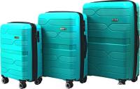 Комплект чемоданов Pride РР-204 (3шт, бирюзовый)