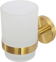 Стакан для зубной щетки и пасты Cezares RELAX-TUMS-BORO (брашированное золото)