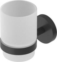 Стакан для зубной щетки и пасты Cezares RELAX-TUMS-NOP (черный матовый)