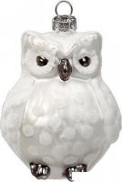 Елочная игрушка Inge's Christmas Figural Glass Ornaments. Снежная сова 64008H600