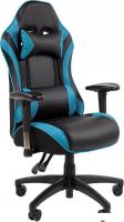 Игровое (геймерское) кресло CHAIRMAN CH43 (экокожа, черный/бирюзовый)
