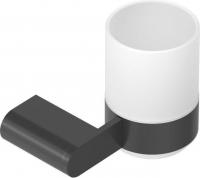 Стакан для зубной щетки и пасты Cezares STYLUS-TUMS-NOP (черный матовый)