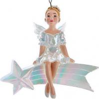 Елочная игрушка Kurt S. Adler Белая фея на звезде E0938_2