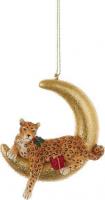 Елочная игрушка Kurt S. Adler Леопард на полумесяце E0948