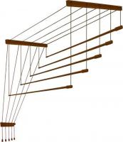 Сушилка для белья Comfort Alumin Потолочная Алюминиевая Bronze Style 5 прутьев 1.8м (бронзовый)