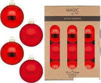 Елочная игрушка Inge's Christmas Ruby Nights 12002P812 (12шт, красный)