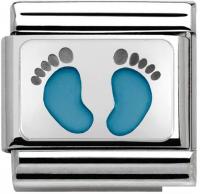 Звено для браслета NominatioN Голубые следы 330208/15