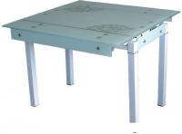 Кухонный стол Баобаб В07 (белый с цветами)