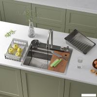 Кухонная мойка Roxen Stage Plus 560250-60 многофункциональная 8 в 1 (60*48/сатин)